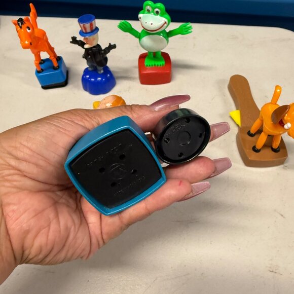 Vintage Push Puppet Toy Collection Set Of 7 Characters - Picture 7 of 9